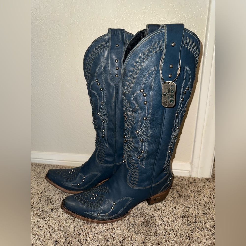 Lane Boots - Cossette Boot - Washed Denim